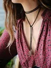 Strengen snaren ketting groothandel veel dozijn nieuwe collectie mode charm bohemen sexy zwart lederen choker ketting sieraden