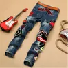 Hot Sale Patchwork Jeans Men 2020 New Skinny Jeans Fashion Biker Denim Overall Skinny Pants Casual Mens Clothes