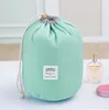 Borsa cosmetica da viaggio a forma di barilotto ad alta capacità Borsa cosmetica Borsa da lavaggio impermeabile in nylon Borsa per l'organizzatore del trucco