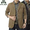 Hurtownia 2017 New Arrival Marka Odzież Mężczyźni Kurtki Beżowy Kolor M ~ 4XL Płaszcz Slim Fit Casual Blazer Kurtka Płaszcze Odzież Długi Rękaw