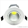 Dimmable LED Downlights COB-försänkta ljusarmaturer LED Tunna ytmonteringsdysgjutna aluminiumspelljus 5W 7W 9W 12W