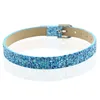 Wholesale 8mm wide 22cm length 100pcs/lot Shiny PU Leather Wristband Bracelet Fit For DIY Accessories Slide Letters