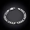 Yhamni Original Real Solid 925 Pure Silver Men Fashion Charm Bangle Luxury Wedding Jewelry Gift H2008219058