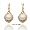 Pearl Jewelry Sets Pearl Pendant Necklace Set Gold Plated Pearl Diamond Jewelry Sets Necklace Stud Earrings