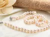 7-8mm South Sea White Pearl Necklace 18 Inch Beaded Necklaces 925 Silver Clasp