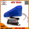Triangle shape 1000W Electric Bicycle Battery 48V 30Ah with battery bag built in Samsung cell 30A BMS + 2A Charger FREE SHIPPING