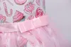 2017 childrens icecream evening princess dresses kids party clothes baby girls high quality clothing toddler fashion dress for 100-150cm