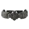 Hip Hop Tom de ouro Mens Bling para fora congelado Cadeia coberto Bracelet por Homens partido do presente 4 cores