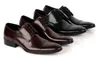 fashion modern designed formal men dress shoes genuine leather black&brown flats for business office size: 38-44