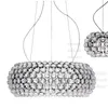 Moderne kristal caboche hanger lamp led kroonluchter licht helder gouden acryl bal 3 maten moderne design suspensie verlichting hotel halcafé