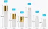 3 ml 5 ml 10 ml Kleine leeg Frosted Glass Parfum Roll On Roller Flessen met Zilveren GLB Servillable Fles Makeup Gereedschap F20172319