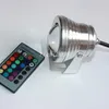 Подводный 10 Вт 12 в RGB светодиодные лампы огни CE / RoHS IP68 950 лм 16 изменение цвета для фонтан украшен пульт дистанционного бесплатная доставка