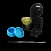 Combinazione G Spot Alien Bong Pipa ad acqua in vetro Tubi di fumo in vetro Gorgogliatori di vetro con vasetto e strumento in silicone Spedizione gratuita