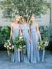 2018 Cheap Convertible Long Chiffon Bridesmaid Dresses Eight Ways To Wear Beach Pleated Floor Length Country Wedding Bridesmaids Party Gowns