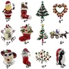 2017 broches de Noël strass émail cristal bonhomme de neige arbre chaussures cloches pingouin broche broches pour femmes bijoux de mode en lots en vrac