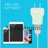 LED Dwukowa Ładowarka Ściana USB Crack Design Glow Oświetlenie 5 V 2A AC Travel Travel Home Adapter zasilacz do iPhone 6 6 Plus Samsung Universal