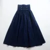 فيكتوري الحرب الأهلية Steampunk Walk Skirt Women Vintage High Weist Gothic Gothic Lolita Virts Blue/Green/Brown/Purple