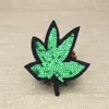 10PCS Sequined Leaf Patch for Clothing Bags Iron on Embroidery Patches for Jeans DIY Fabrics for Patchwork Sew on Sequins281u