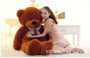 Fylld Teddy Bear Animals Dolls Plysch Leksaker Mjuk hud Vit Bown Rosa Fabriks Säker Björn för Girls Kids Xmas Presentstorlek 60cm Festival