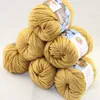 6 ballsx50g特別な厚いworsted100綿編み糸カタニアゴールド22122512298