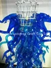 Lampe de Murano bleue Lustres Dale Chihuly Style Bouche Soufflé Verre Moderne Art Déco Lampes Suspendues Décor À La Maison LED Lustre Lumière