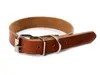 Hot sale Dog accessories Real Cowhide Leather Dog Collars 2 colors 4 sizes Wholesale Free shipping