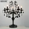 Vintage 5 Lights Crystal Table Lamp, Table Desk Lamp Fixture Cristal Lustre de cristal Candelabra Table Lamp Centerpiece