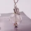 Travail manuel bricolage pissenlit verre pendentif couvercle en verre avec pissenlit à l'intérieur pendentif argenté colliers chaîne vente chaude pissenlit dérive bouteille 30PCS