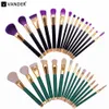 Set di pennelli per trucco professionale da 15 pezzi Strumenti per pennelli per trucco Kit cosmetici Matita Kabuki Shadow Concealer Contour Blending Eyeliner