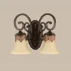 American Antique Corridor Wall Lamps European Bedroom Bedside Wall Lights Mirror Front Living Room Wall Lighting Fixtures249a