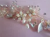 Elegant Fairy Hairband 100 Handmade Real Po Pearls Beaded Bridal Wedding Hair Accesory with Ribbons Silver Rose Gold Headband 2575133