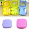 Pocket Mini Contact Lens Case Travel Kit Easy Carry Mirror Container Holder