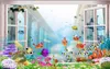 Personalizado po papel de parede 3d Children039s quarto mundo subaquático papéis de parede decoração de casa para kids9988232