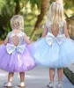 Cute Princess Ball Gown Flower Girl Dresses Fall 2018 Jewel Shiny Silver Sequined Bodice Knee Length Puffy Tulle Skirt Kids Wedding Dresses