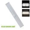 Draadloze bewegingssensorlamp Stick-On Draagbaar Batterijaangedreven 10 LED Kast Kast LED Nachtlampje Traptrede Licht Wandlamp268x