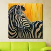 Zebra-Ölgemälde für Wohnzimmer-Dekoration, handgemaltes Ölgemälde auf Leinwand, Heimdekoration, Wandbilder, ohne Rahmen, 228 m