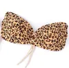 Leopard Osynlig Bra Silikon Sexig Kvinnor Strapless Push Up Bra Angel Wing Shape Självhäftande Bustlös Bra DHL Gratis