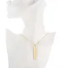 Extreme Simplicity Long Strip Pendant Necklace Europeo y Americano Popular 18K plateado en oro Nickle Antialérgico collares románticos