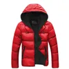 Mäns Ned Parkas Partihandel - God kvalitet Vinter Mäns Hooded Jackor Coat Casual Warm Tjockad Duck Vindtät Outcoats Candy Color Cl