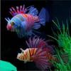 1 ADET Glow Karanlık Yapay Akvaryum Lionfish Süs Balık Tankı Denizanası Dekor # R21