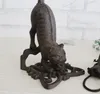 Benvenuti ai numeri elencati in ferro battuto campane di gatto rustico marrone antico retrò cena campana giardino di casa patio parete porta decorazione campana