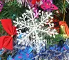 Navidad de la Navidad del ornamento del copo de nieve 22 cm clásico árbol de decoraciones del partido Inicio color decoración en blanco 30 PC / nuevo