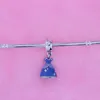 Pandoraブレスレットのための緩いビーズは、宝石のための純粋な銀のDIYビーズのためのシンデレラのドレスのダングングルチャームを作る青いエナメル女性
