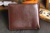 DHL gratis 30st vintage pu mens plånböcker fina bifold brun svart pu läder kreditkort