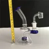 7.2 Inch Glass Recycler Oil Rigs Bong with 4MM Quartz Banger Nail Free Silicon Container Jar Percolators with 14mm Bowl bubbler 3 colour