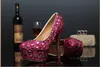 2016 Hot Koop Homecoming Schoenen voor Meisjes Hoge Hakken 14cm 12cm 10 cm 8cm 3 cm Platforms Bling Bling Crystals Trouwschoenen voor Bruiden