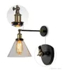 Loft Balanço Arandelas de Parede Retro CONDUZIU a Luz Da Parede Armazém Ambient Iluminação Abajur De Vidro Estilo Industrial E 27 Edsion Wall Lamp AC85-265V