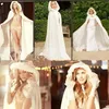 Snabb leverans 2017 Hooded Bridal Cape White elfenben pälsrock bröllop Bolero Kvinnor Vinterjacka Lång bröllopskamlar Tillbehör7685295