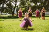 紫色の花の女の子の結婚式2019ボールガウンのページェントドレス女の子3 dフローラルアップリケ聖体拝領のガウン