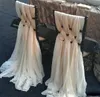 2016-2017 Elegante Barato Chiffon Babados Cadeira Sash Para Decorações de Casamento Festa de Aniversário Banquete Acessório Em C ...